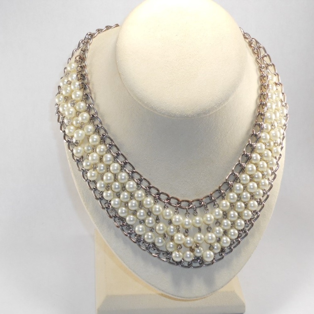 Silver and  Pearl Necklace